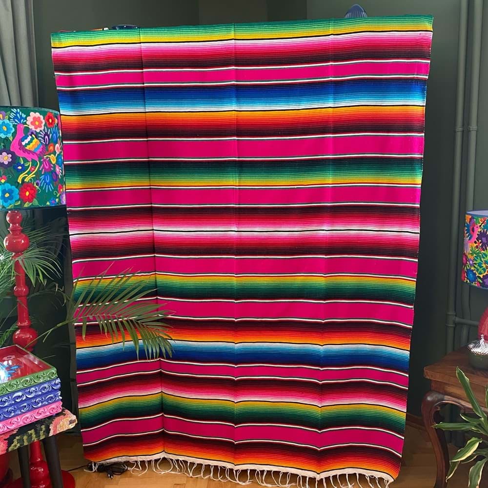 Meksika Renkli Örtü/Pembe tonları resmi