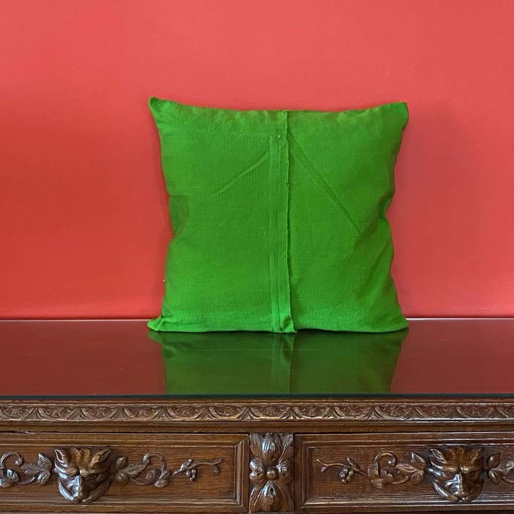 Meksika/Yeşil el dokuma kumaş üzeri,el işlemesi yastık/Yeşil resmi