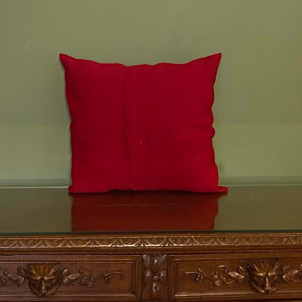 Meksika/ el dokuma kumaş üzeri,el işlemesi yastık/kırmızı resmi